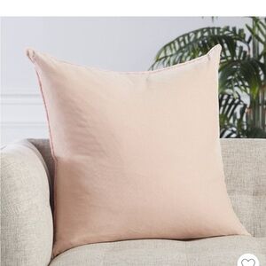 Elegant 26” x 26” Blush Oversized 100% Cotton Accent Pillow